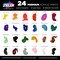 Zieler® Premium Acrylic Paints Set, 24 High Pigment & Vibrant colors (22ml tubes)